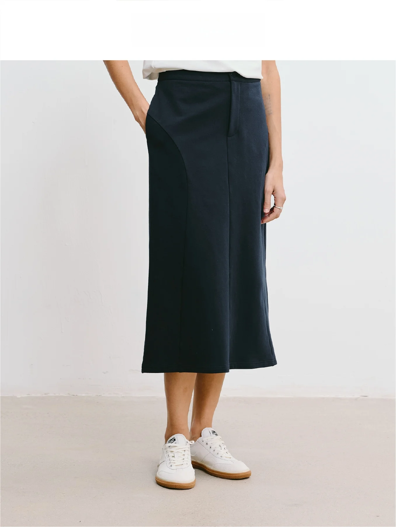 

Юбка женская LIHAN, весна 2026, повседневная, из хлопка, прямого кроя, синяя, уникальный дизайн, H-образная, дышащая, повседневная