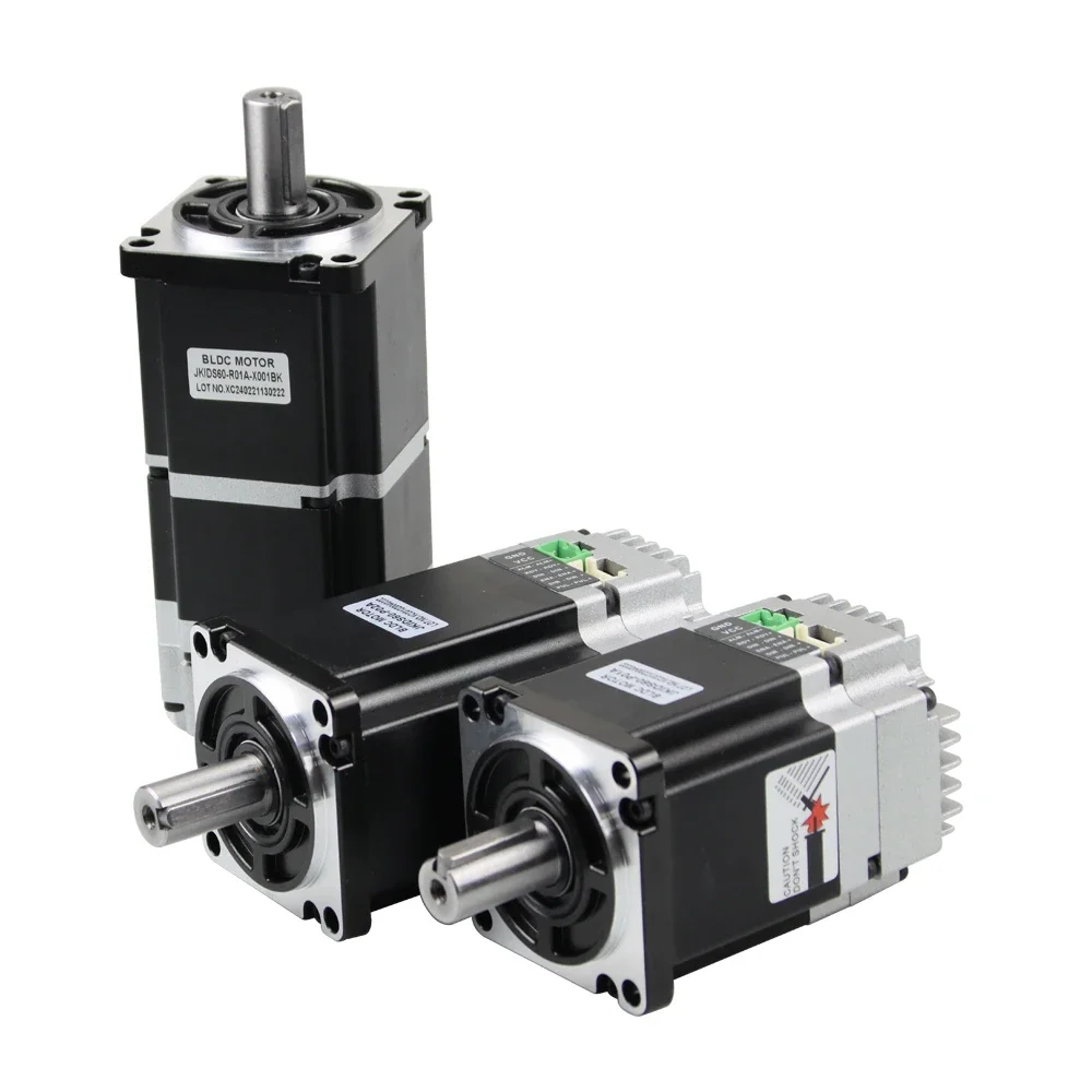 2026Jkongmotor Canopen RS485 Nema24 60mm 200W 400w 3000rpm 0.64nm 1.27nm 24V 48V Integrated Servo Motor and Driver for AGV Car