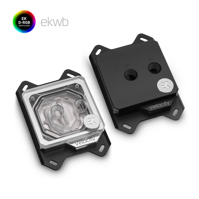 EK-Quantum Velocity - AMD Copper + Acetal / Nickel + Plexi CPU block  Water-cooled block Compatible with AM4/AM5 - AliExpress