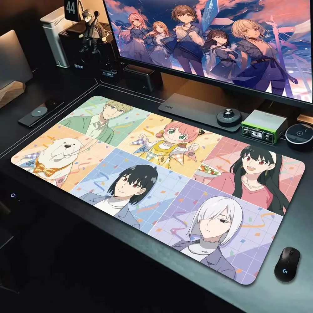 S_spy x F_family 1200x600mm Non-Slip Rubber Desk Mat Gamer Pc Setup Accessories HD Anime Printing Mouse Pad  Student Writing Pad