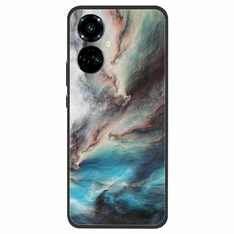 For Tecno Camon 19 Case Camon19 Neo TPU Wolf Cat Silicone Bumper Cover for Tecno Camon 19 Pro 5G / 19 Neo Phone Case Soft Cover