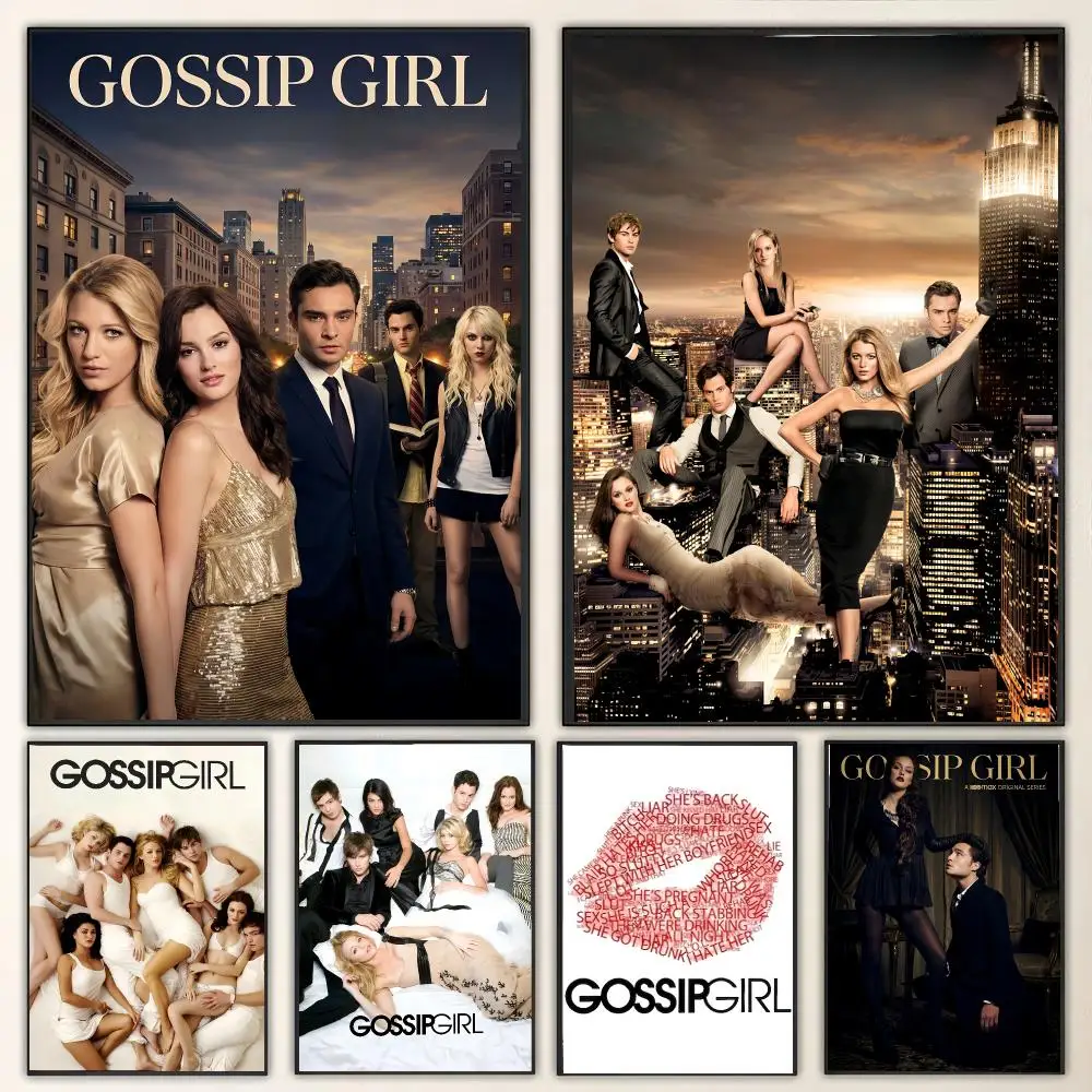 TV Series G-Gossip Girl Painting Calligraphy Canvas Poster Wall Art for Living Room Bedroom Cafe Decor Gift