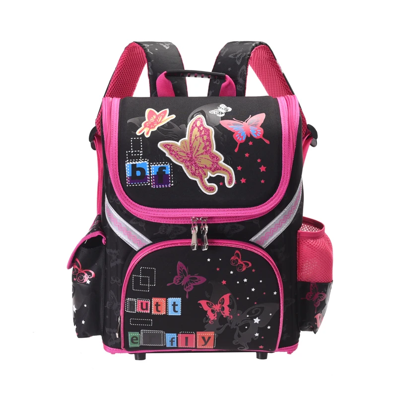 Wenjie Brother-Cartable papillon pour enfants, sac à dos OligFolded Orth4WD, sacs d'école pour garçons et filles