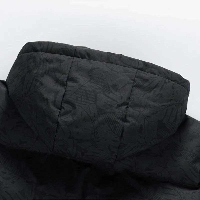 Мужская морозостойкая парка с цветочным принтом, зимняя куртка-пуховик с хлопковой подкладкой, мужские теплые камуфляжные толстые пуховые куртки с капюшоном