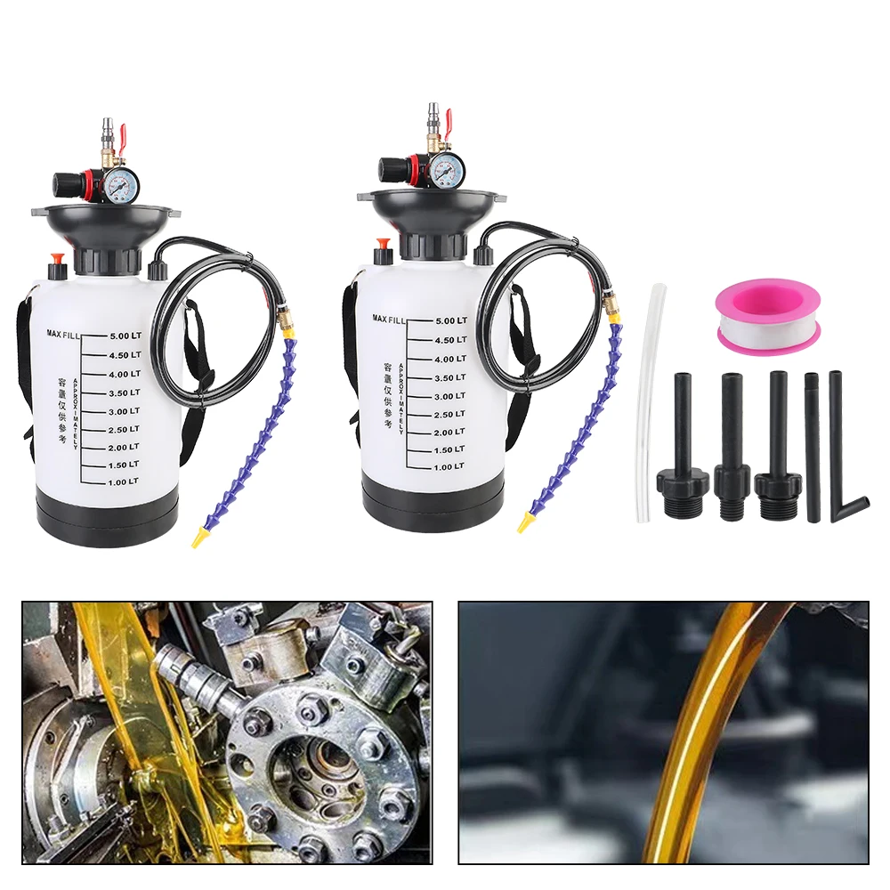 

Gearbox Oil Filling Machine 5L Capacity Machine Handheld Oiler Hand Tool Quick Refueling 1000PSI Output Pressure Oiler