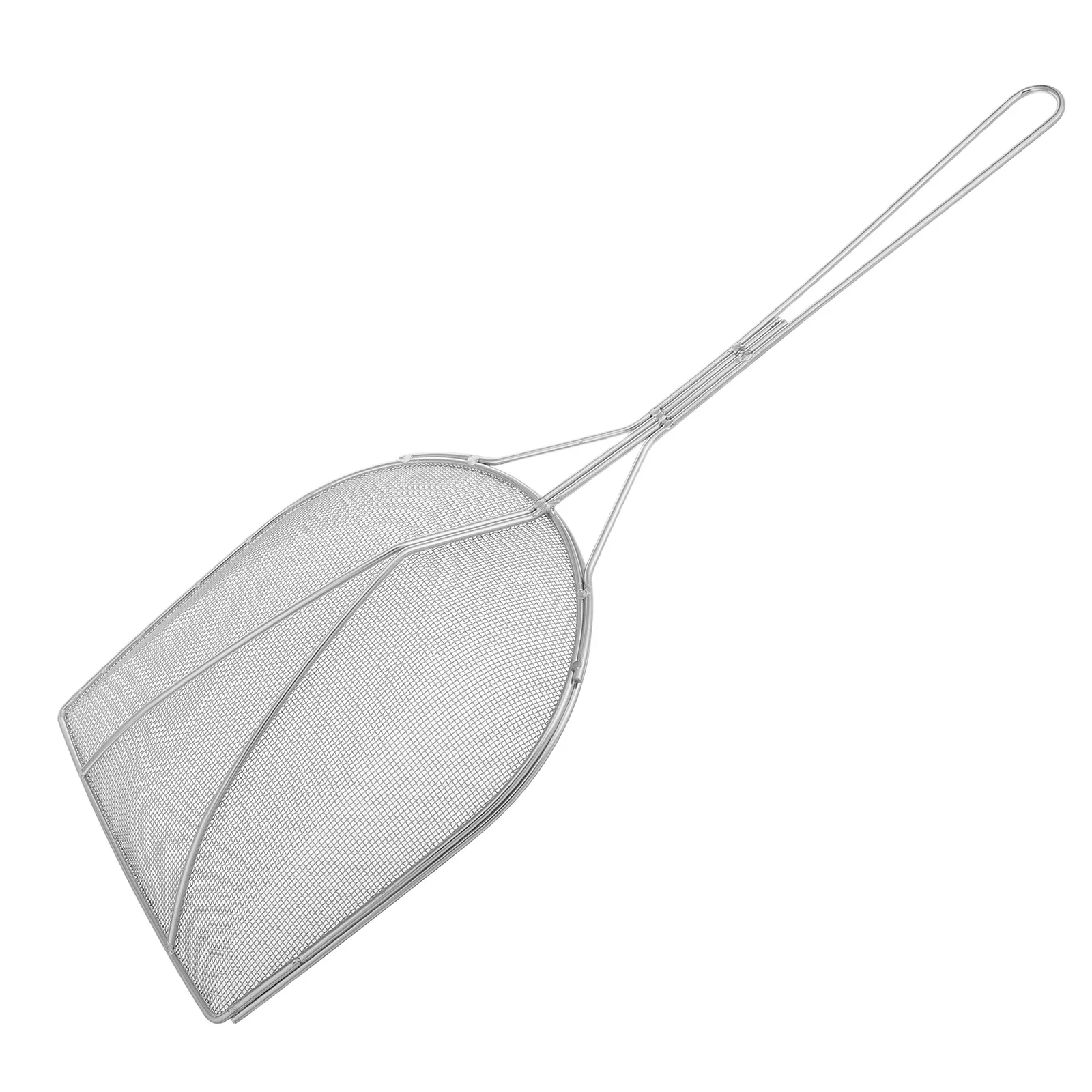 

Outdoor Camping Grease Shovel Pan Cookware Stainless Steel Fry Strainer Fat Separator Skimmer Fine Mesh Sieve for Gravy