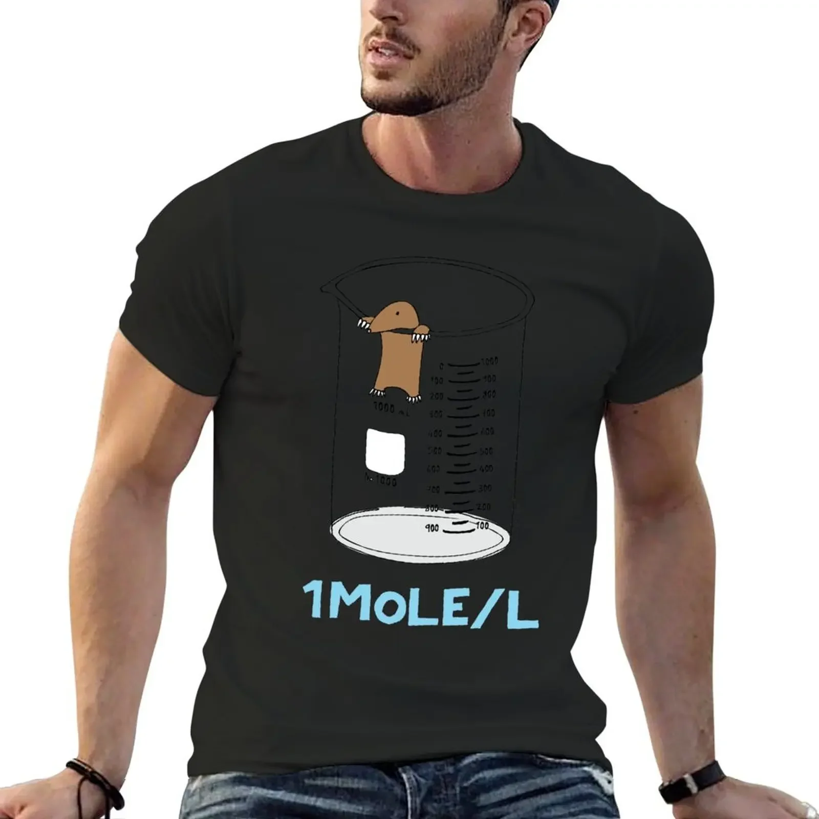 Chemistry 1 Mole per Litre for Mole or Avogadro's Day T-Shirt vintage graphic tee summer top mens cotton t shirts