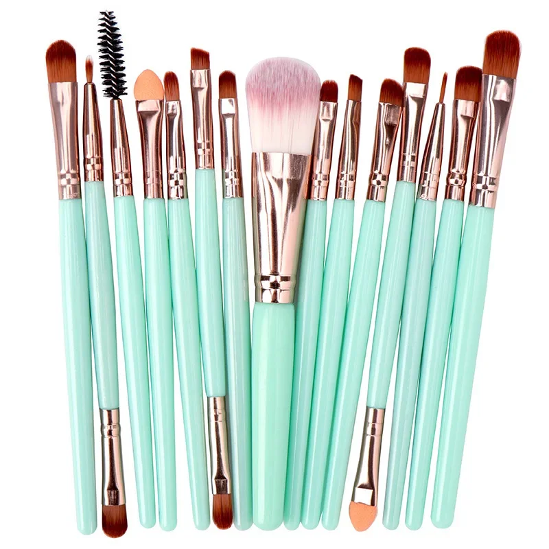 15Pcs /Makeup Brushes Set Eye Shadow Foundation Powder Eyeliner Eyelash Cosmetict Makeup for Face Make Up Brush Tools