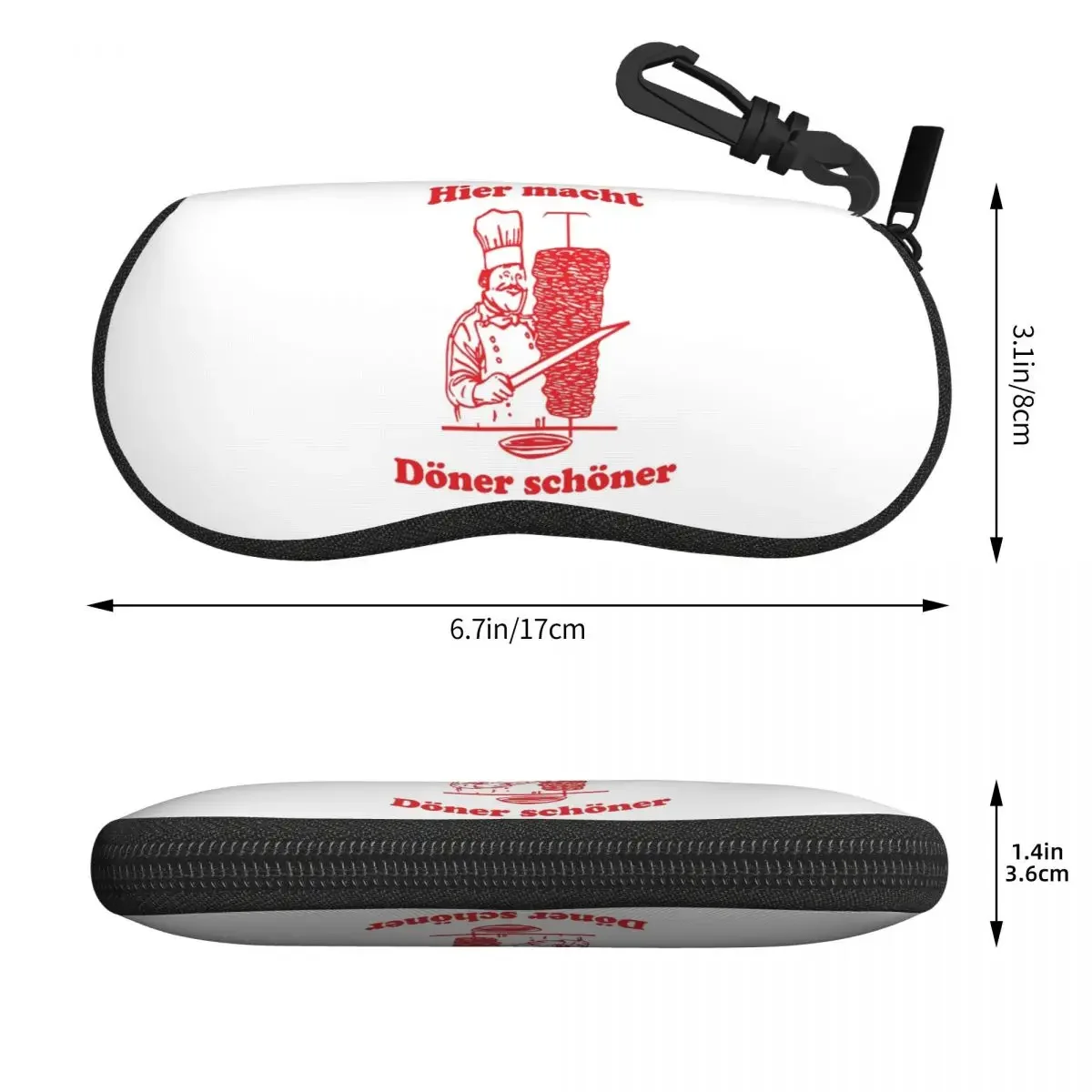 Here Kebab Makes It More Beautiful Shell Glasses Case Portable Sunglasses Box Women Men Soft Eyeglass Bag Pouch