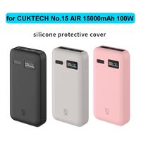 Shockproof Silicone Case Dustproof Soft Protective Cover Portable Solid Color Carrying Case for CUKTECH No.15 AIR 15000mAh 100W