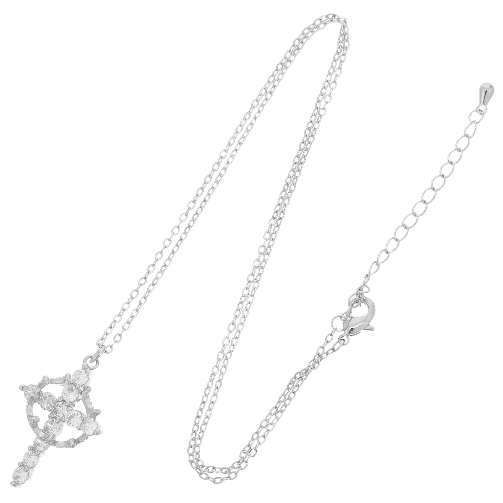 

Rhinestone Crown Pendant Jewelry Intricate Design for Women Trendy Religious Accessory Pendant Necklace for Women