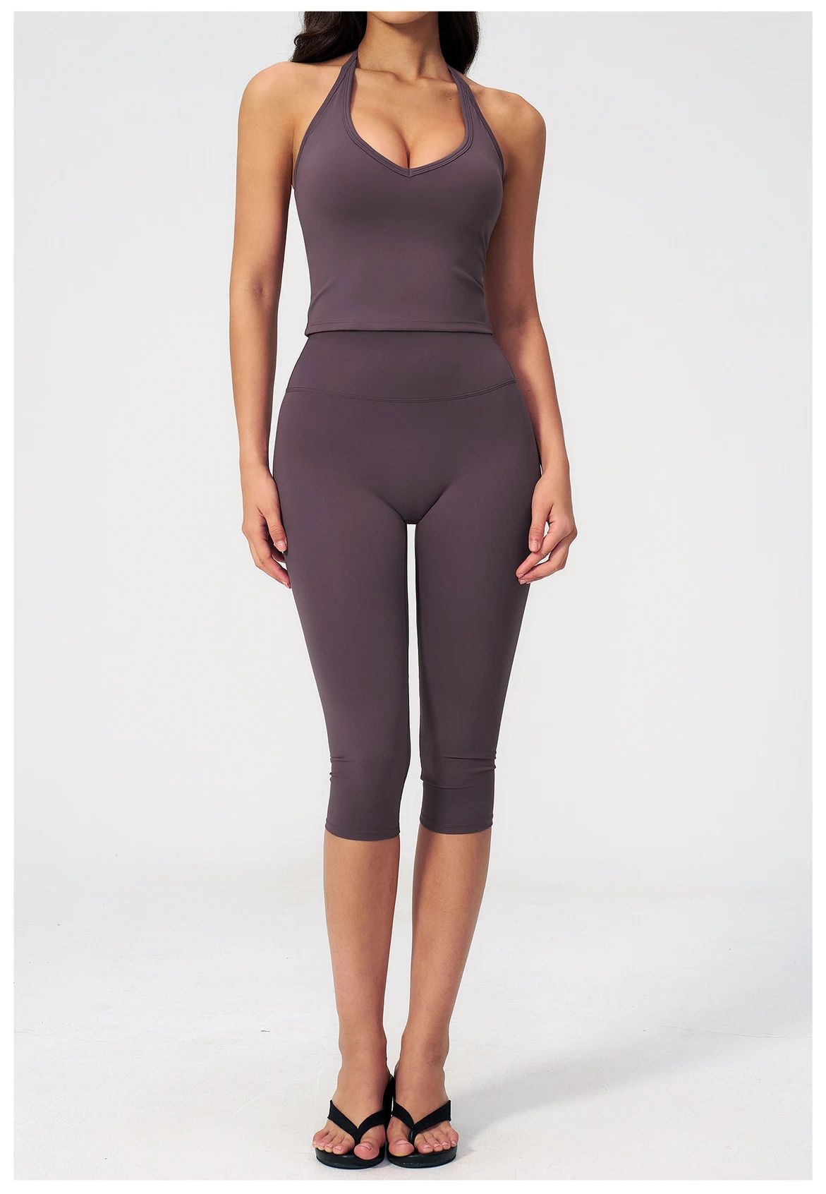 Women Tracksuit Yoga Set 2PCS Sports Set Short Sleeve Fitness Outfits Workout Clothes Running Capri Pants Gym Suit Athletic Wear