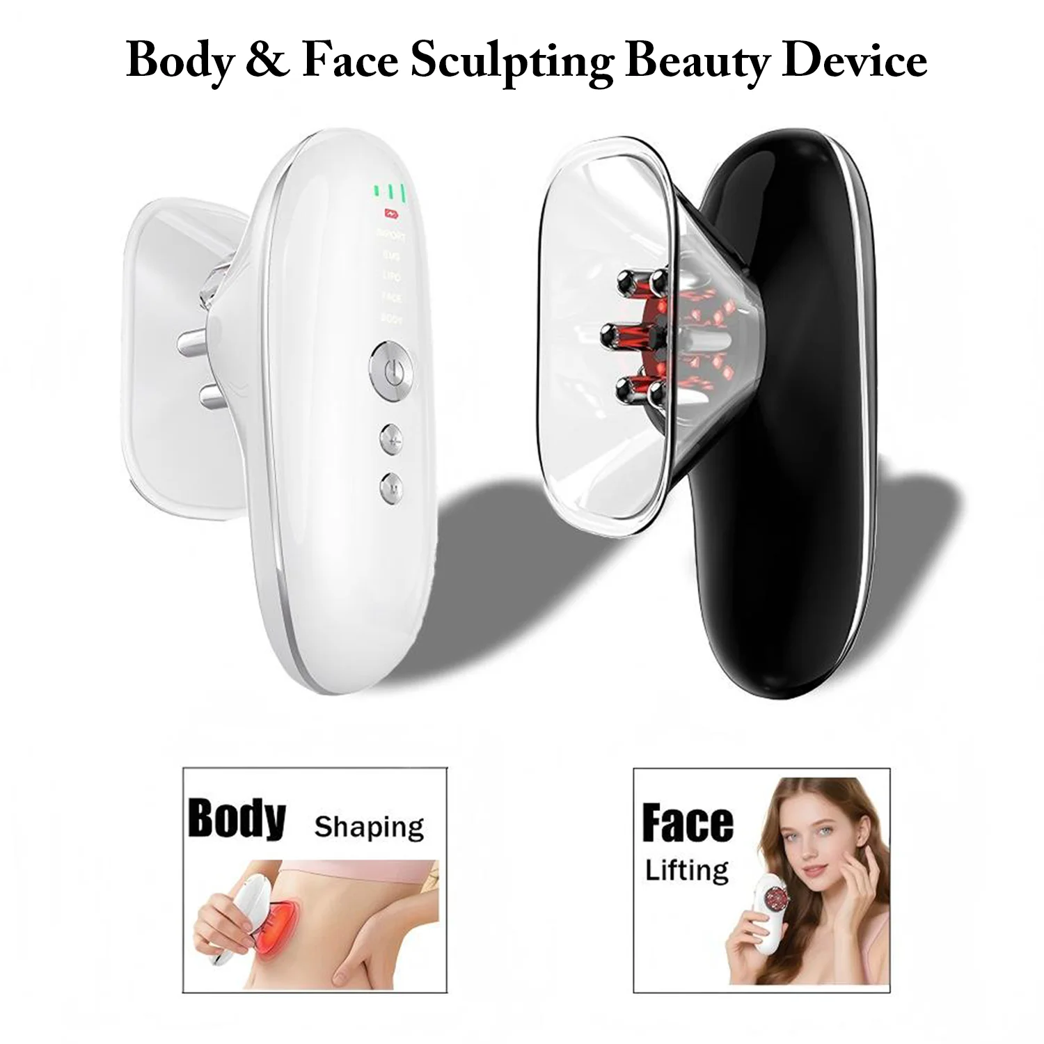 NEW 2 in 1 Electric Cellulite Massager Body Sculpting Machine for Leg Abdomen Waist Arm Microcurrent Facial Device for Skin Care