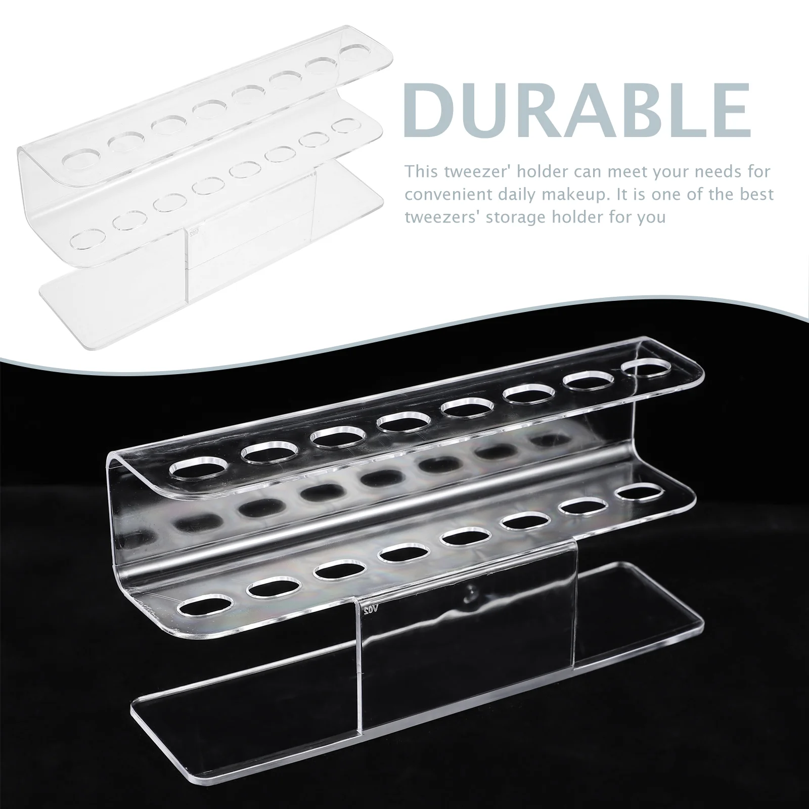 트위저 거치대 속눈썹 메이크업 도구 스탠드, 쇼 랙용 아크릴 디스플레이, 8 홀