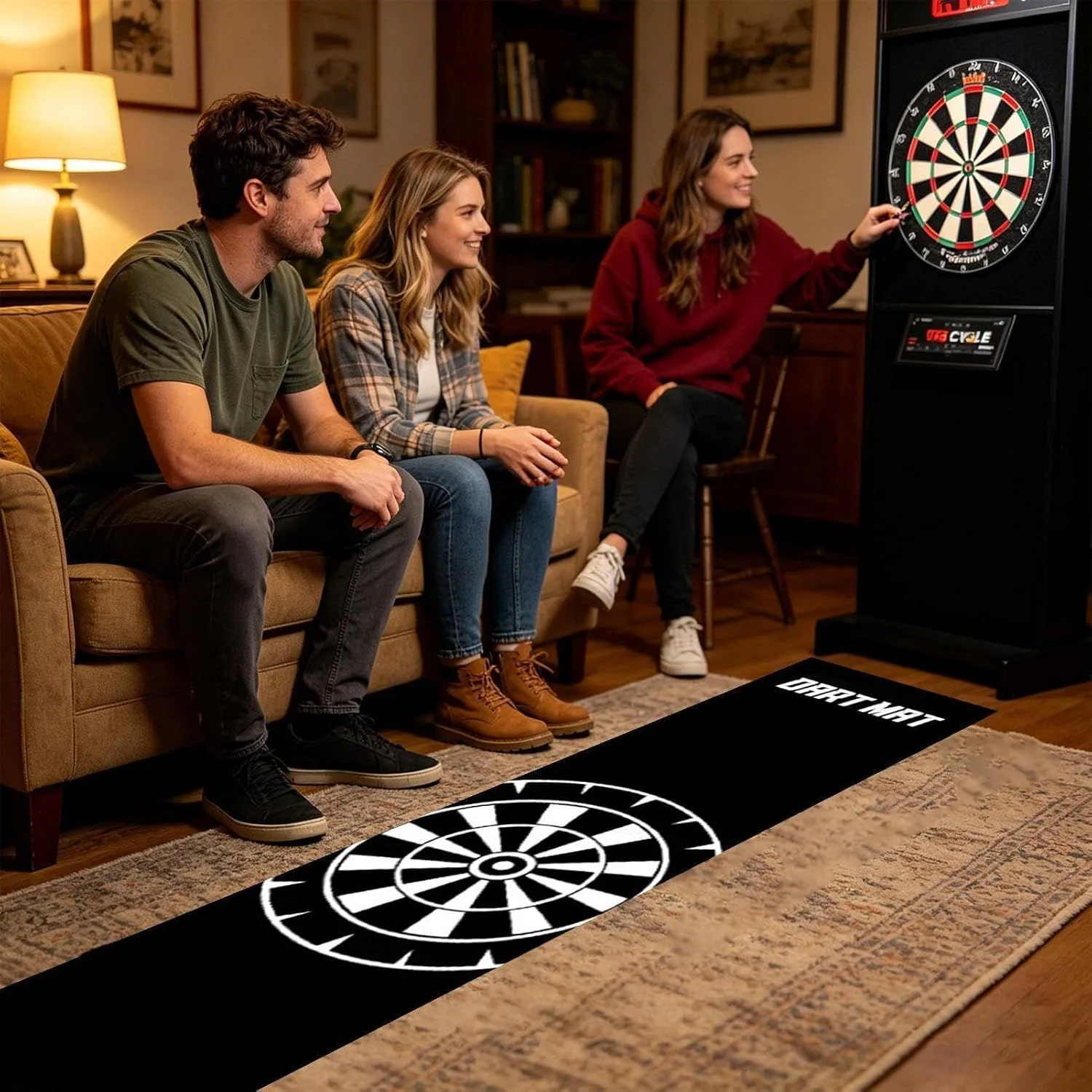 VIKAMA Standard Distance Marked Dart Runner Mat Anti-slip Durable Washable Floor Mat Game Room Carpet Home Decoration - view 2