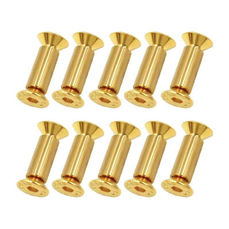 10pcs/lot Brass Screw Rivet Knife Handle Lock DIY Knife Material Plate Fastening Flat Hex Head Screws