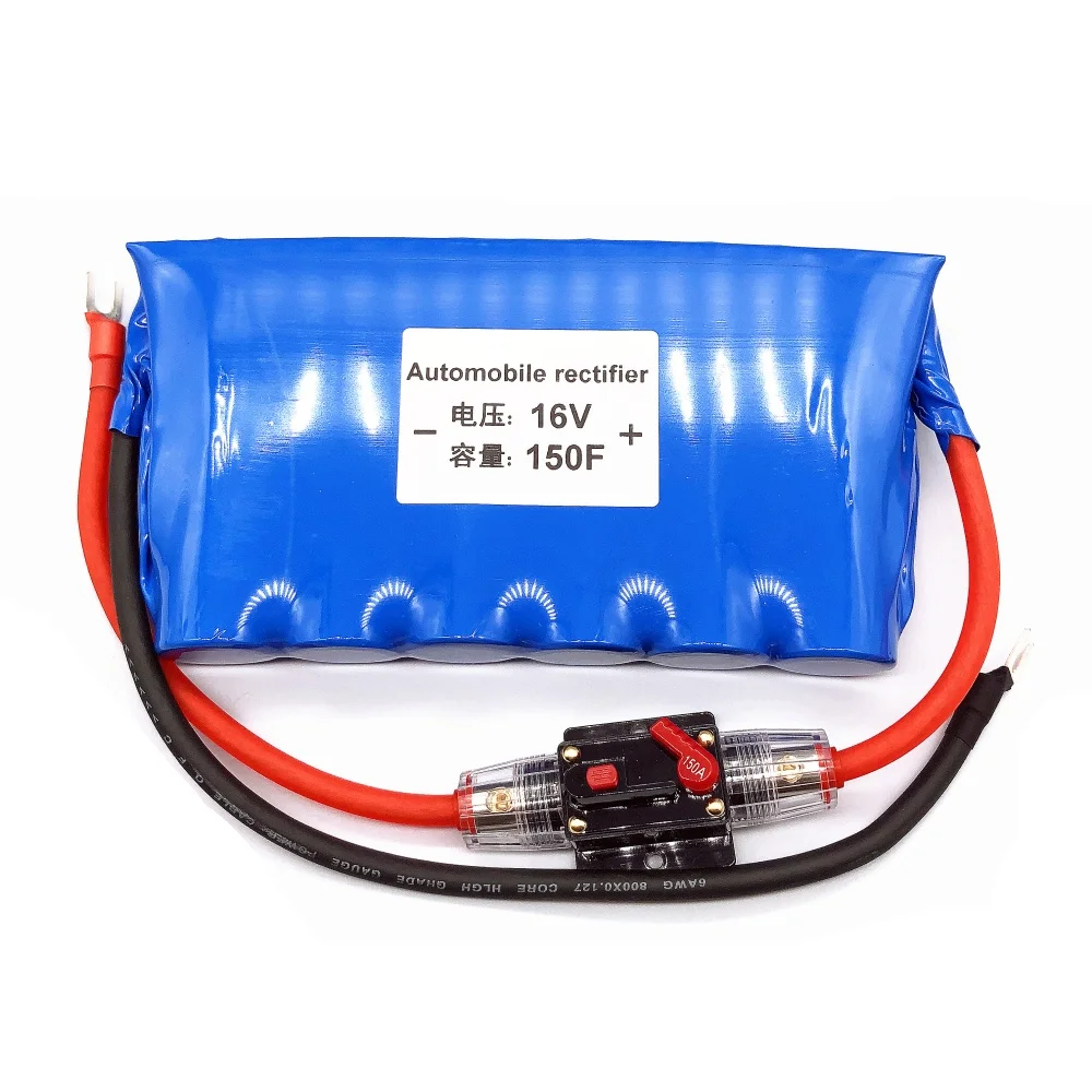 

Imported capacitor car starter 16V150F farad capacitor, audio capacitor standby power supply voltage stabilization.