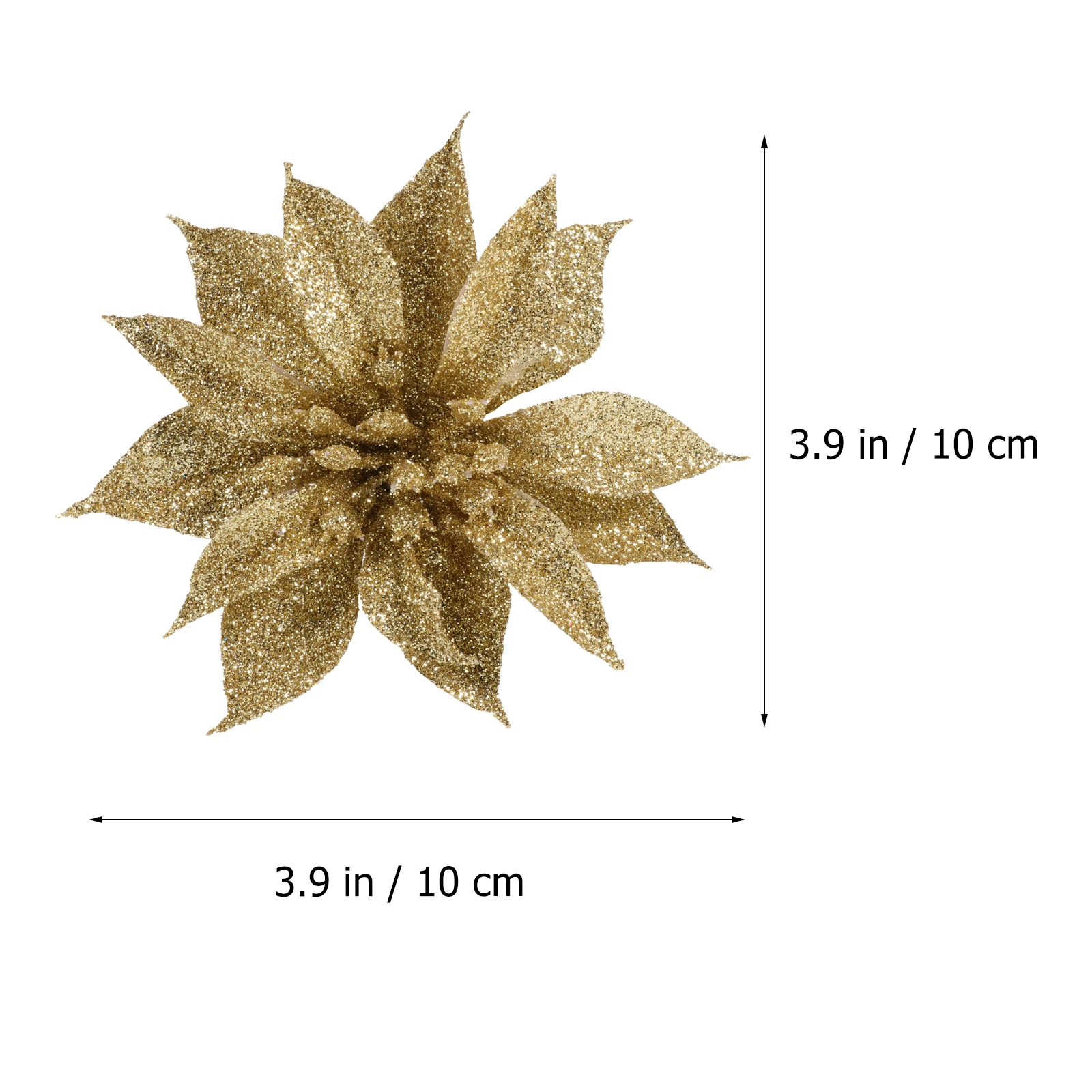 

12 Pcs Flowers Christmas Tree Pendant Decoration Ornaments for Golden Fabric Xmas