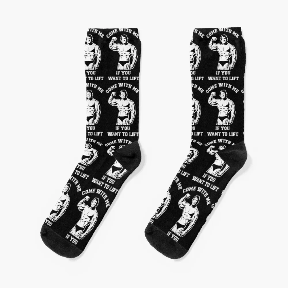 Arnold Come With Me LIFT Socks retro custom loose professional running Boy Child Socks Women's