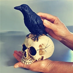 Unique silicone mold, crow eating skull head DIY handmade gypsum resin candle concrete crystal drop glue mold