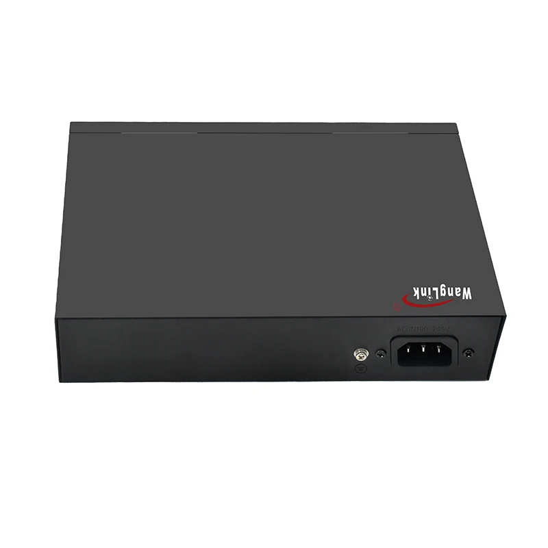 10/100Mbps Unmanaged 6 Port PoE Switch 2 RJ45 Uplink 250m Extend Mode VLAN Isolation Metal Case Small Business