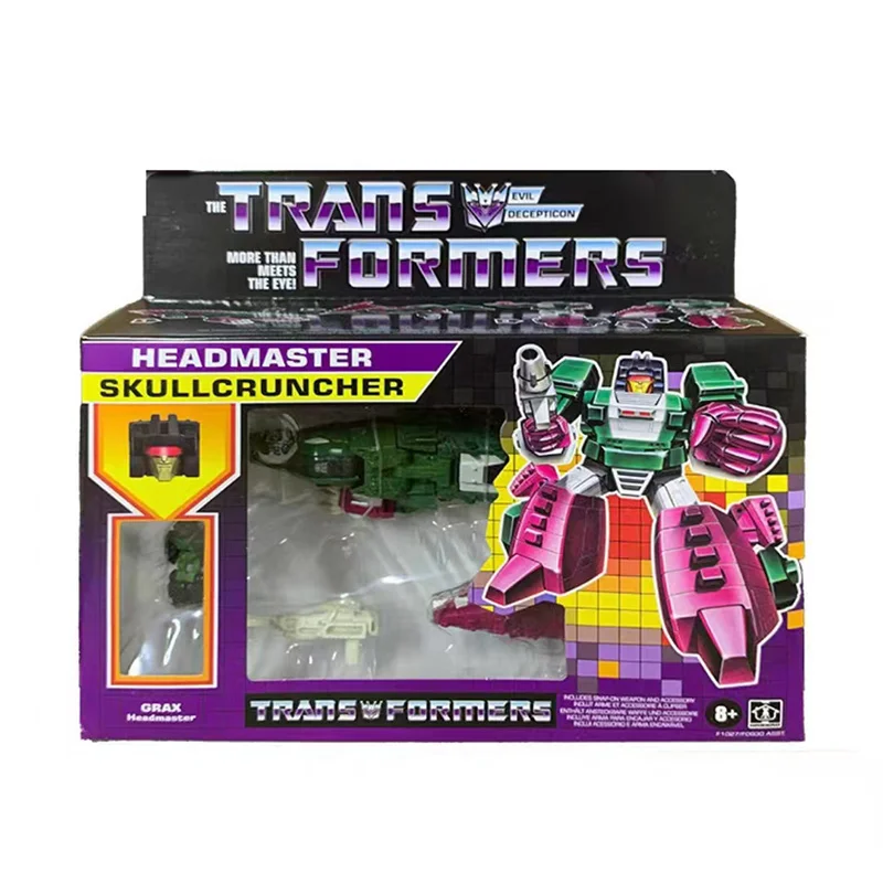 Hasbro Transformers G1 Retro Head Master Skullcruncher 12Cm Deluxe Class Anime Original Action Figure Model Toy Gift Collection