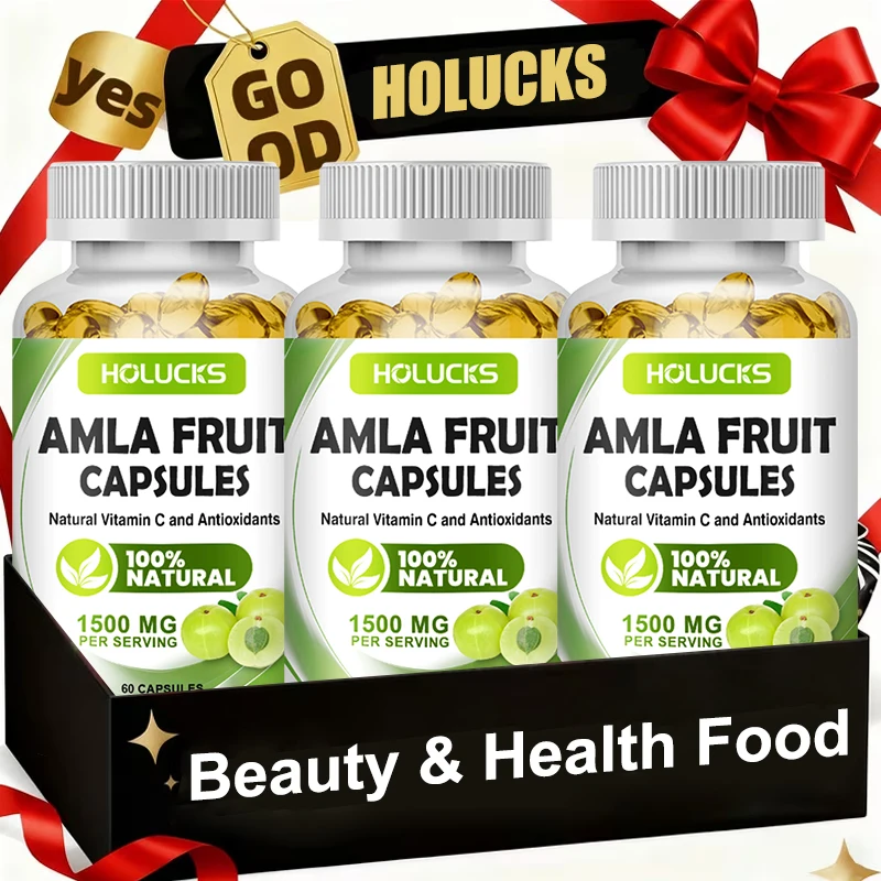 

Organic Amla Capsules, for Antioxidant, Energy Boost, Detox & Digestive Support, Vegan, Non-GMO