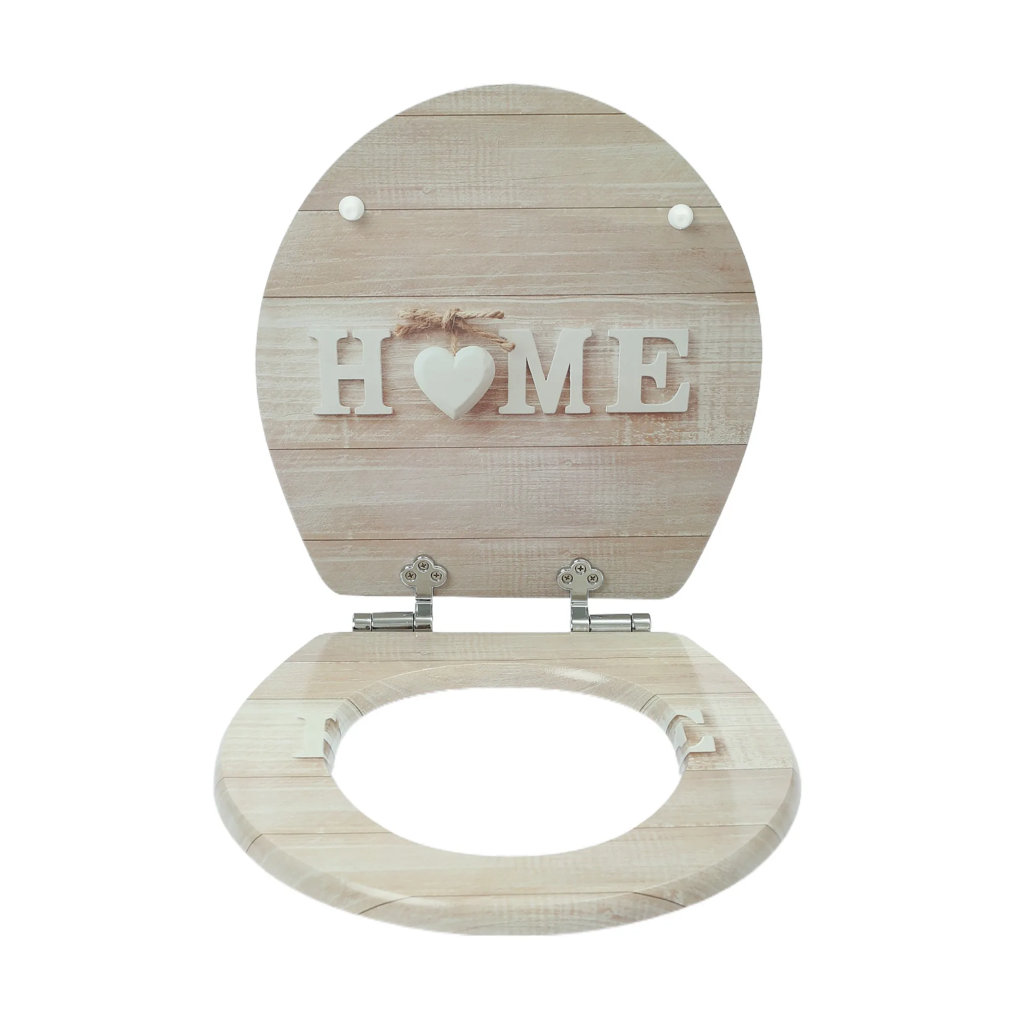 SAINOS WC-Sitz mit Soft-Close-Funktion, WC-Sitz aus Holz, universeller Toilettensitz, langlebiger, stabiler MDF-Toilettensitz, belastbar bis 190 kg, einfache Installation, Zinklegierungsscharnier, antibakteriell und leicht zu reinigen – Detail 11