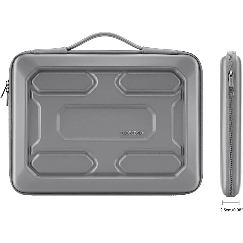 14 15.6 17 inch Laptop Sleeve with Handle Shockproof Waterproof EVA Protective Case Silver