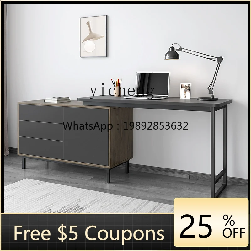 

ZTQH Retractable Corner Desk Simple Modern Multifunctional Computer Desk Study Table Household Storage