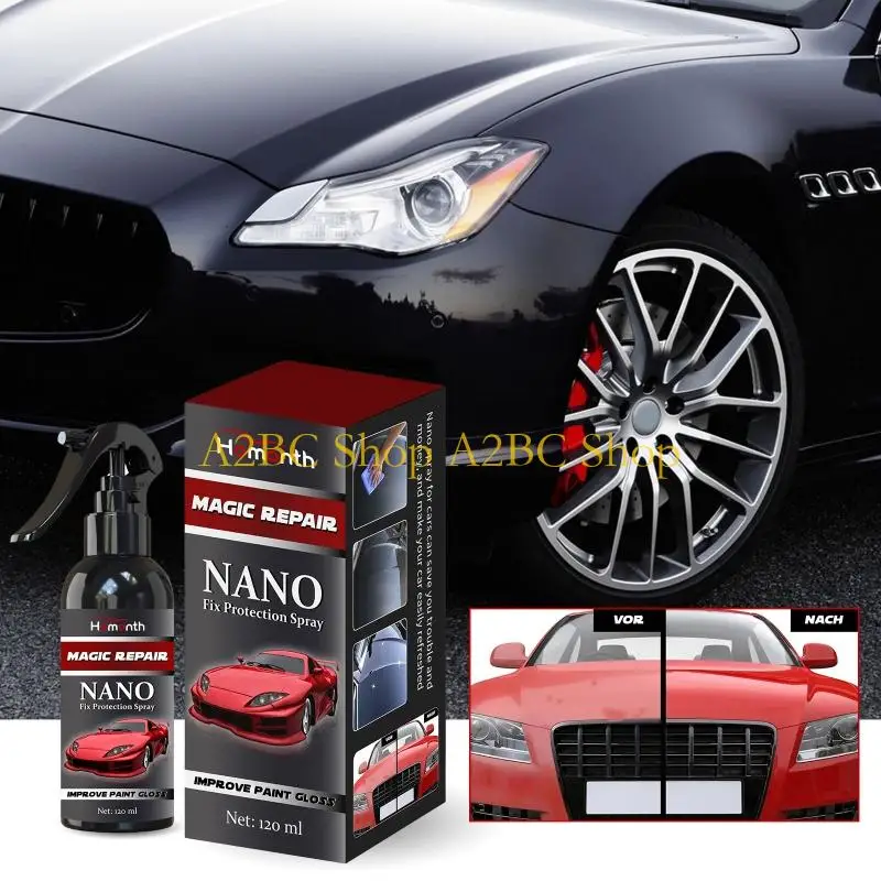 A2BC 120Ml Nanotechnology Ceramic Coating Brightening For Vehicle Paint And Scratch Repair With High Gloss Finish