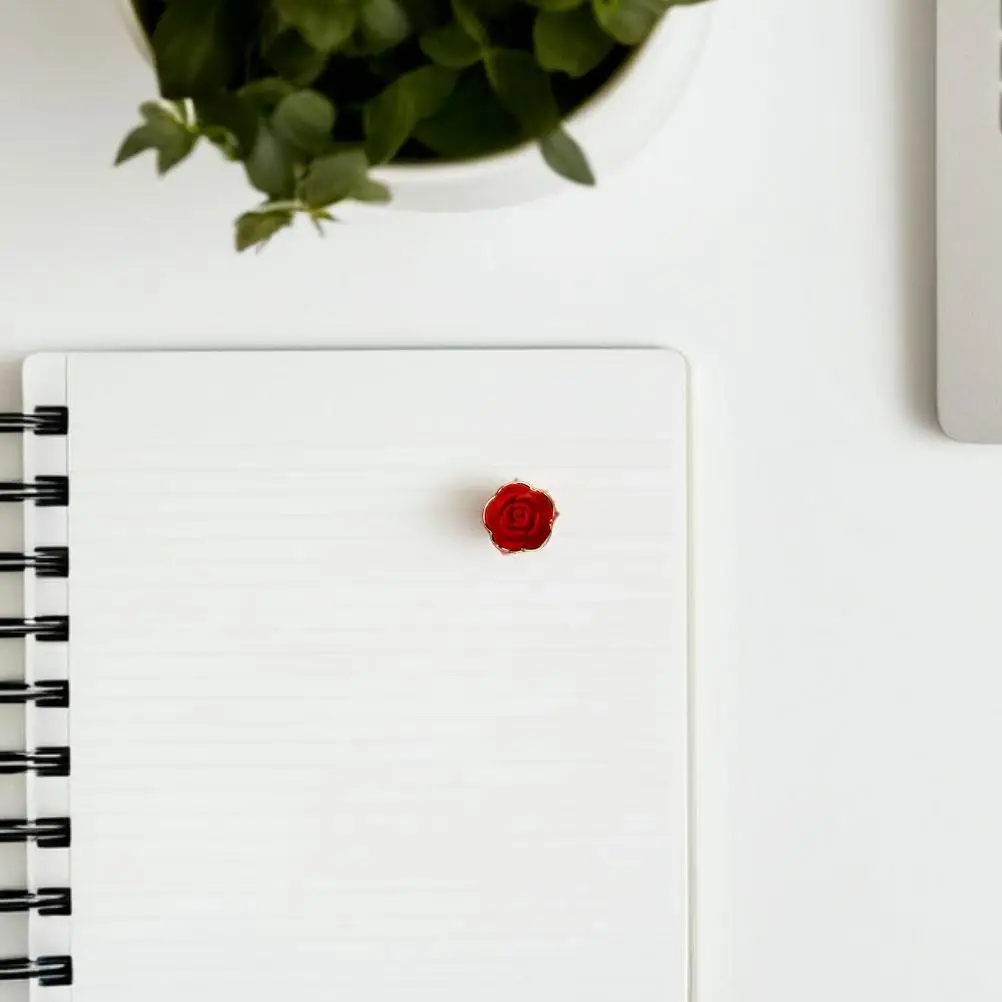 60 Pcs 장미 꽃 압정 빈티지 수지 게시판 사무실 홈 장식 코르크 보드 꽃 모양의 압정에 대 한 푸시 핀