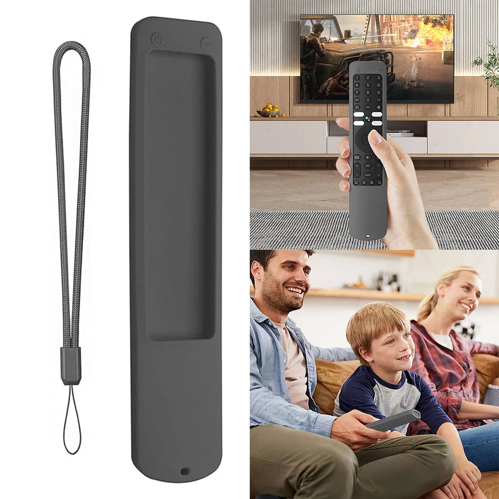 

Силиконовый чехол для пульта дистанционного управления, противоскользящий чехол для пульта дистанционного управления телевизором, защитный чехол от падения с ремешком для защиты от потери для XMRM-ML