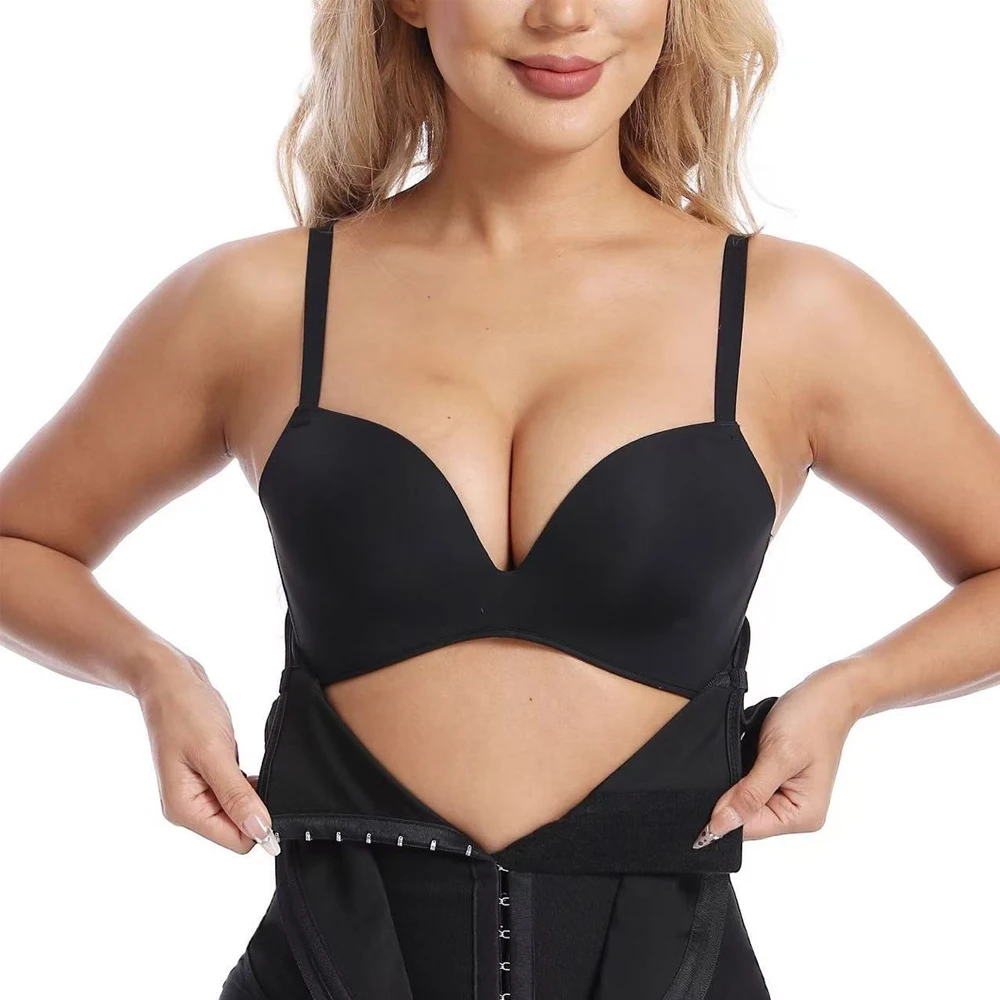 RGGMQQ 1 Stück Taillentrainer Korsett Unterbrust Sport Cincher Damen Workout Bodyshaper mit Reißverschluss und Haken – Detail 10
