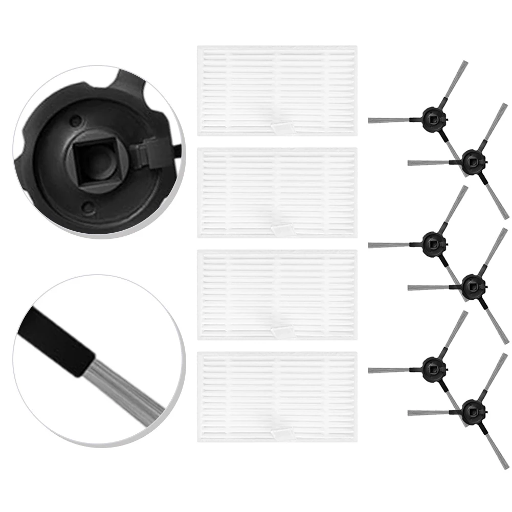 HEPA Filter and Side Brush Set Compatible with For Prosceni Q20 Plus Robot Vacuum and Mop for Effective Dirt for capture