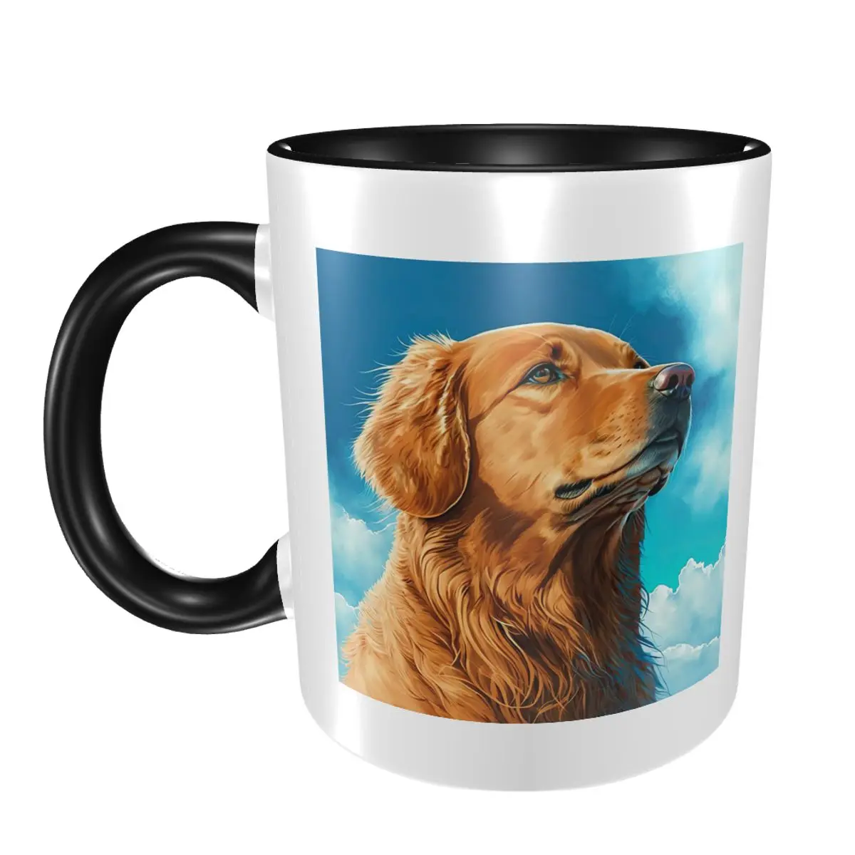 

Golden Retriever Curious Dog Open Sky Mug Funny Ceramic Coffee Cups Tea Mugs Milk Cup Drinkware Gift for Friends