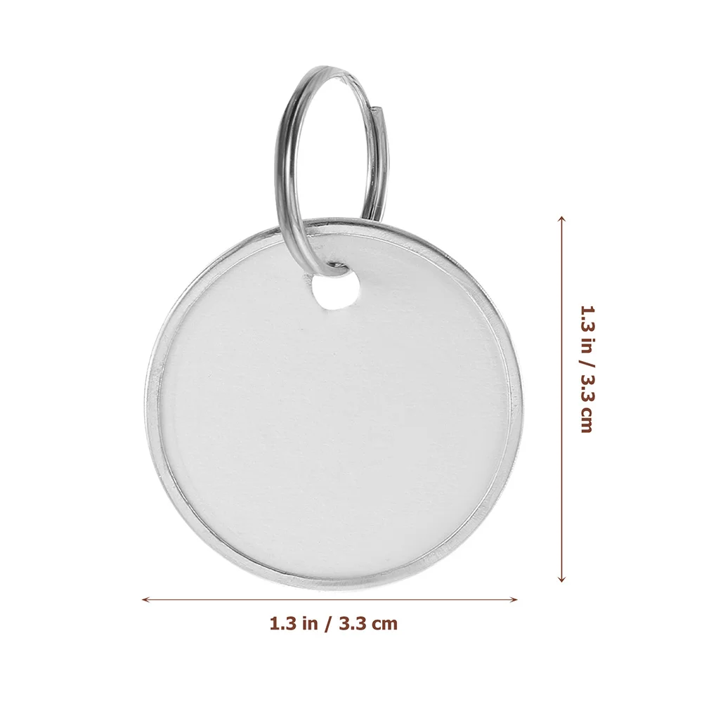 80pcs Metal Labels With Split Rings For Tag Home Office Car Party Use Rings Key Tag With Tags Key Id Tags