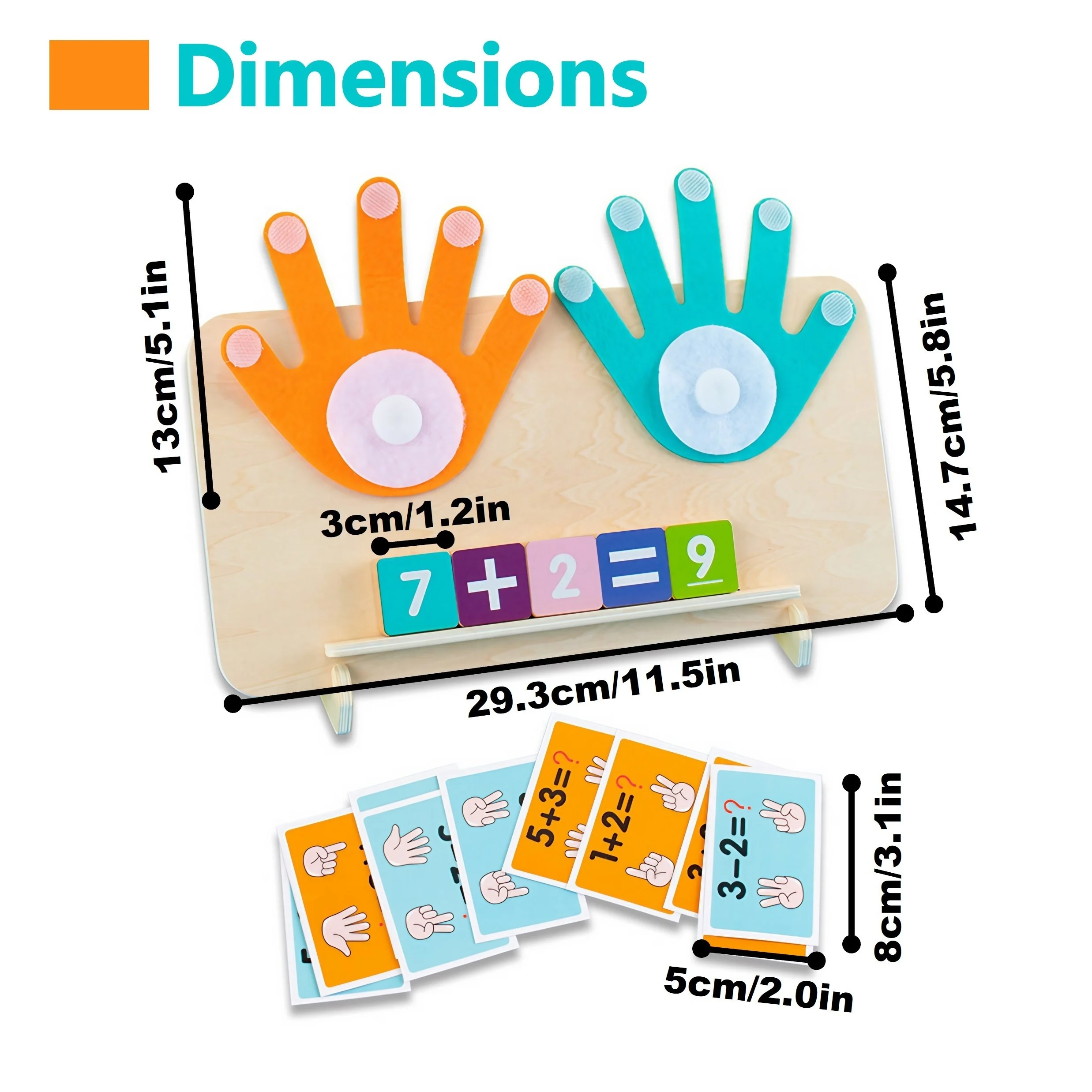 Finger Counting Math Toys for Toddler Montessori Educational Learning Number Blocks Toy Arithmetic Teaching Aids Kids Gift