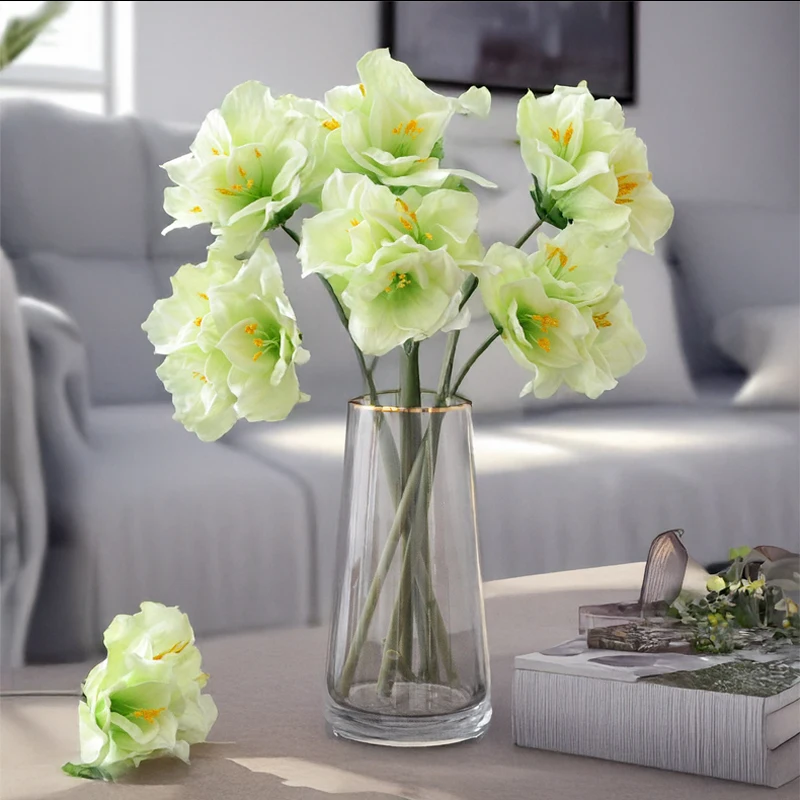 22 Inch Amaryllis Artificial Silk Flowers Faux Flowers Home Decor Wedding Flowers Artificial Flower Arrangement Photography Prop