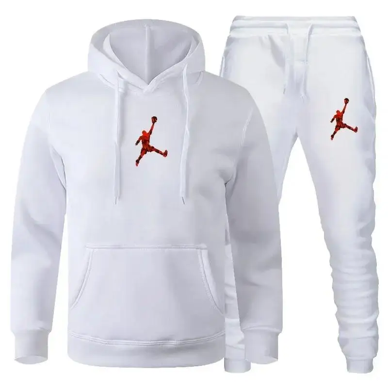 

Men's and women's hoodies and jogging pants, hip-hop sportswear, spring and winter, fashion trend, 2-piece set