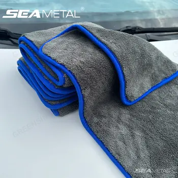 SEAMETAL 1200GSM 珊瑚絨豪華洗車超細纖維毛巾毛絨清潔擦車布 40x40/40x60/60x90厘米 8 最佳銷售 超細纖維毛巾 - №6