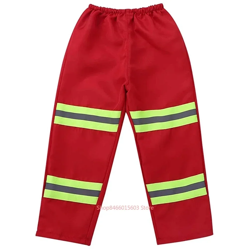 Halloween Kids Firefighter Uniform Children Sam Fireman Role Work Clothing Suit Boy Kids Cosplay Costume Party Costume Gift view 4