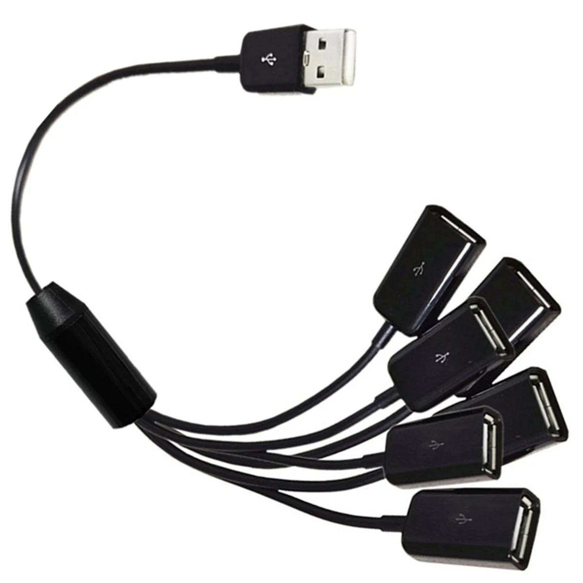 Cabo de extensão usb a26p 6 em 1, carga rápida 3a, data de carregamento, cabo divisor y, usb macho para usb fêmea, 1 a 6 cabos