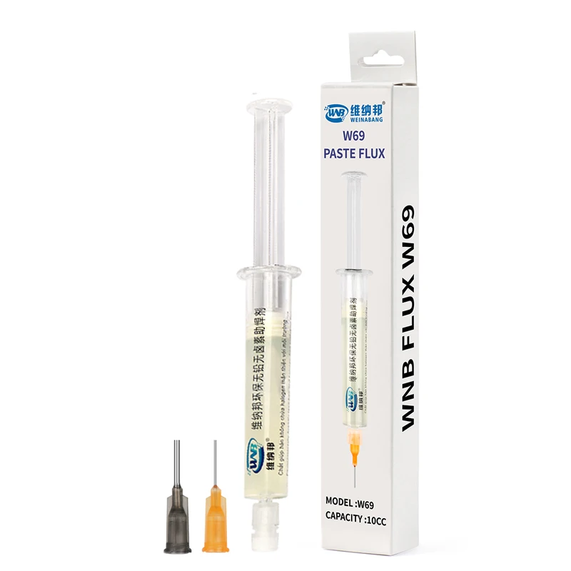 LEAD-FREE Halogen-Free Syringe Flux Soldering Paste Environmental Welding Grease Flux for PCB SMD BGA Circuit Board Repair Tools