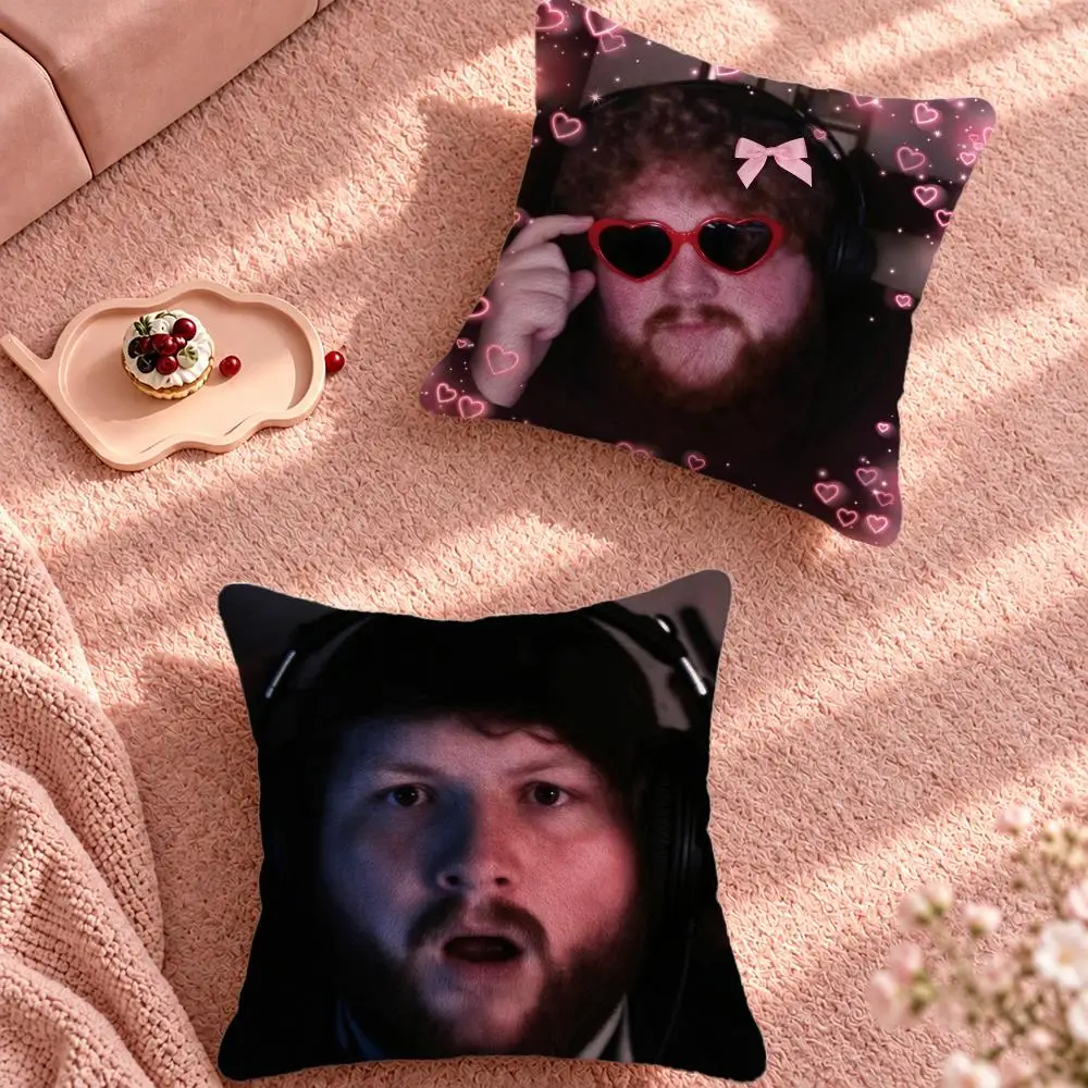 Streamer Gaming Comedy CaseOh Cushion Cover Cute Cartoon Throw Pillow Cover Soft Plush Cushion Cover Sofa Bedroom Home Decor