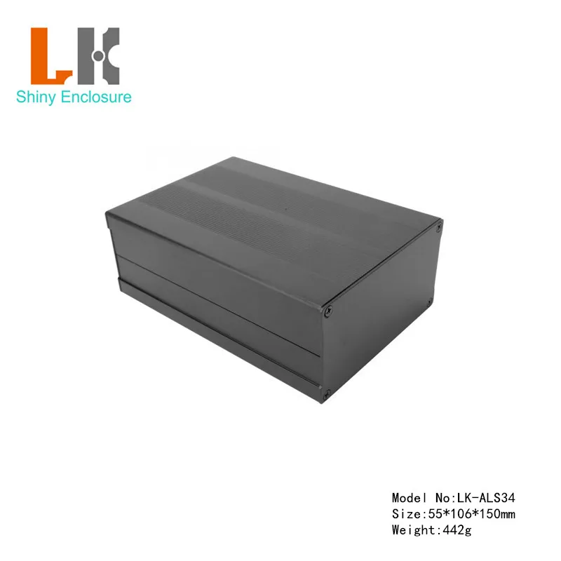 Metal Aluminum Case Waterproof Junction Box 55x106x150mm DIY Electronic Housing PCB Project Instrument Amplifier Enclosure Shell
