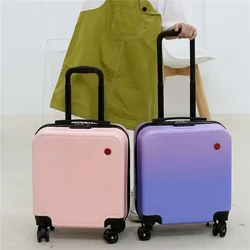 18 Inch Suitcase Student Trolley Case Rolling Luggage Wheel Cabin Trolley Luggage Bag  Large Capacity Carry On Kids Luggage