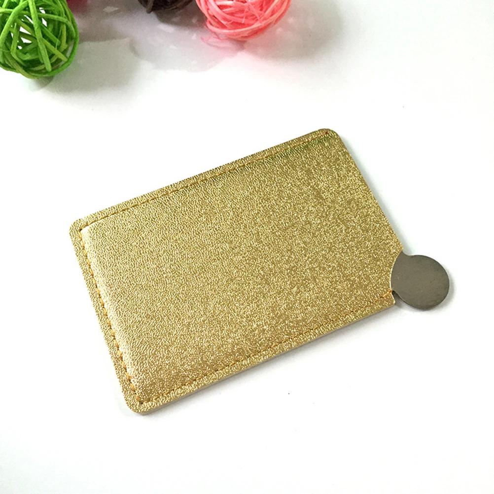 مرآة محمولة من الفولاذ المقاوم للصدأ غير قابلة للكسر، مرآة مكياج صغيرة قابلة للطي، أداة خفيفة الوزن لجيب المرأة #4