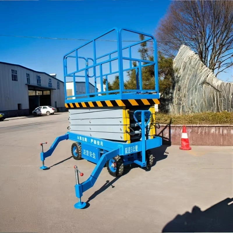 4m-16m High Quality Electric Hydraulic Mobile Scissor Lift Work Platform for High-Altitude Traction Processing Good Price