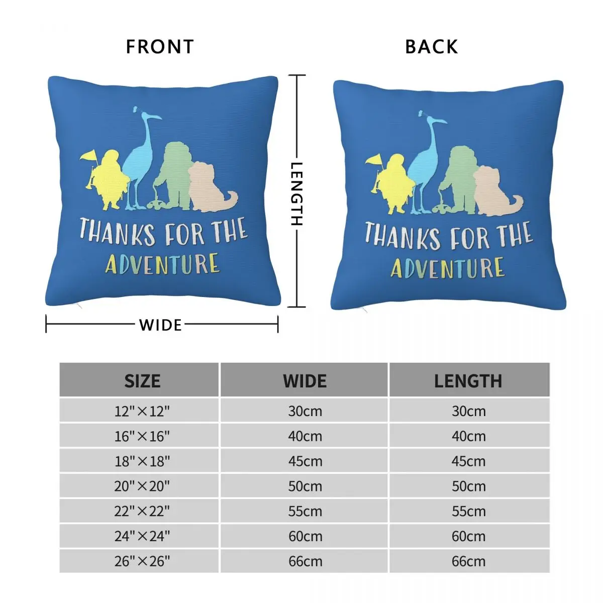 Thanks For The Adventure Pillowcase Polyester Linen Velvet Printed Zip Decorative Pillow Case Home Cushion Cover